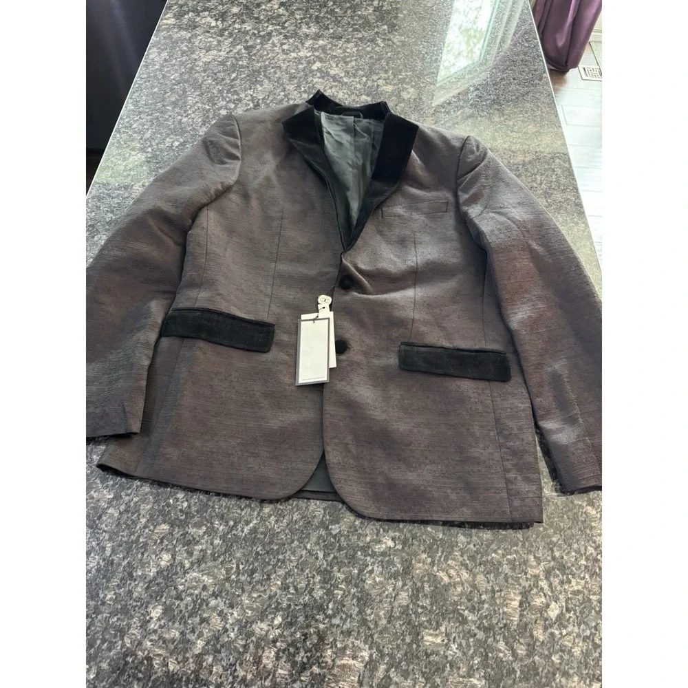 New! Connaisseur Paris‎ Mens Blazer Tuxedo Jacket US 44/EU 54 Velvet Trim